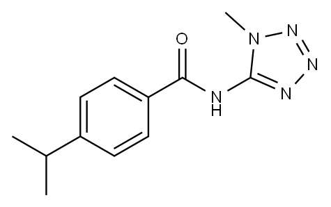 Benzamide, 4-(1-methylethyl)-N-(1-methyl-1H-tetrazol-5-yl)- (9CI) Structure
