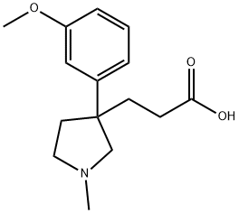 3-[3-(m-Methoxyphenyl)-1-methyl-3-pyrrolidinyl]propionic acid Structure