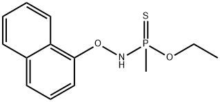 P-メチル-N-(1-ナフタレニルオキシ)ホスホンアミドチオ酸O-エチル 化学構造式