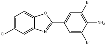 2,6-DIBROMO-4-(5-CHLORO-1,3-BENZOXAZOL-2-YL)ANILINE Struktur