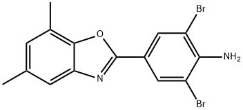 2,6-DIBROMO-4-(5,7-DIMETHYL-1,3-BENZOXAZOL-2-YL)ANILINE 结构式