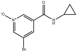 3-Pyridinecarboxamide,5-bromo-N-cyclopropyl-,1-oxide(9CI) 结构式