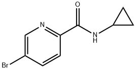 5-ブロモ-N-シクロプロピルピコリンアミド 化学構造式