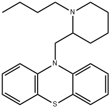 10-[(1-ブチル-2-ピペリジニル)メチル]-10H-フェノチアジン 化学構造式