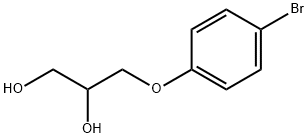 3-(p-ブロモフェノキシ)-1,2-プロパンジオール 化学構造式