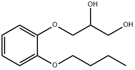 3-(o-ブトキシフェノキシ)-1,2-プロパンジオール 化学構造式