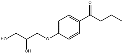 3-(p-Butyrylphenoxy)-1,2-propanediol Structure