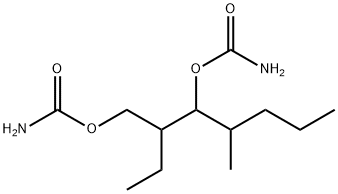 2-Ethyl-1-(1-methylbutyl)-1,3-propanediol dicarbamate Struktur