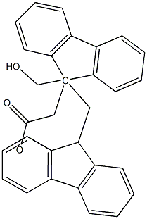 9-(9H-Fluoren-9-ylmethyl)-9H-fluorene-9-methanol acetate Struktur