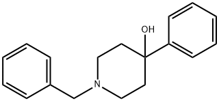 4-フェニル-1-(フェニルメチル)-4-ピペリジノール 化学構造式