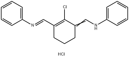 N-[(3-(苯胺基亚甲基)-2-氯-1-环己烯-1-基)亚甲基]苯胺盐酸盐, 63857-00-1, 结构式
