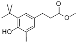 3-(3-tert-ブチル-4-ヒドロキシ-5-メチルフェニル)プロピオン酸メチル 化学構造式