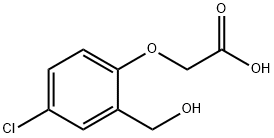 2-[4-クロロ-2-(ヒドロキシメチル)フェノキシ]酢酸 化学構造式
