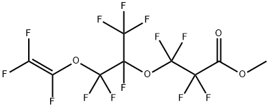 3-[1-[ジフルオロ[(1,2,2-トリフルオロエテニル)オキシ]メチル]-1,2,2,2-テトラフルオロエトキシ]-2,2,3,3-テトラフルオロプロパン酸メチル 化学構造式