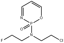 2-[(2-Chloroethyl)(2-fluoroethyl)amino]tetrahydro-2H-1,3,2-oxazaphosphorine 2-oxide Struktur