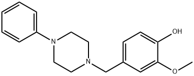 4-[(4-Phenyl-1-piperazinyl)methyl]-2-methoxyphenol Struktur