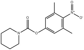 1-Piperidinecarboxylic acid (4-nitro-3,5-xylyl) ester Struktur