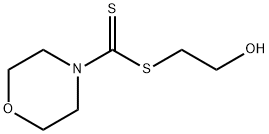 4-Morpholinecarbodithioic acid, 2-hydroxyethyl ester Structure