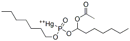 Acetoxy[bis(heptyloxy)phosphinyl]mercury(II) Struktur