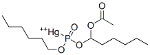 Acetoxy[bis(hexyloxy)phosphinyl]mercury(II) 结构式