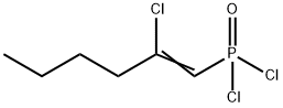 (2-クロロ-1-ヘキセニル)ジクロロホスフィンオキシド 化学構造式