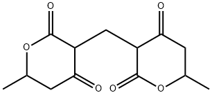 3,3'-Methylenebis[5,6-dihydro-6-methyl-2H-pyran-2,4(3H)-dione] 结构式