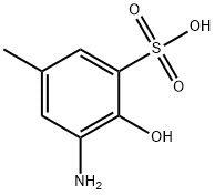 3-アミノ-2-ヒドロキシ-5-メチルベンゼンスルホン酸 化学構造式