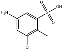 5-アミノ-3-クロロ-2-メチルベンゼンスルホン酸 化学構造式