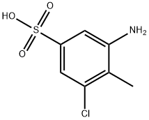 3-アミノ-5-クロロ-4-メチルベンゼンスルホン酸 化学構造式
