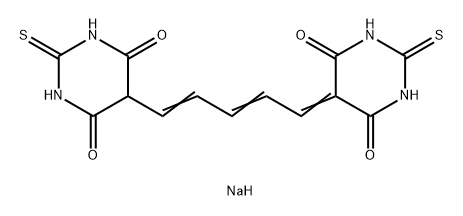 5-[5-(hexahydro-4,6-dioxo-2-thioxo-5-pyrimidinyl)penta-2,4-dienylidene]dihydro-2-thioxopyrimidine-4,6(1H,5H)-dione, monosodium salt Struktur
