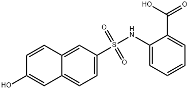 2-(2-hydroxynaphthalene-6-sulfonamido)benzoic acid Structure