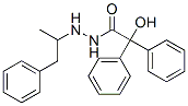 N'-(1-ベンジルエチル)-2-ヒドロキシ-2,2-ジフェニルアセトヒドラジド 化学構造式