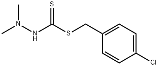 Dimethylaminodithiocarbamic acid p-chlorobenzyl ester Struktur