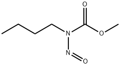 N-ブチル-N-ニトロソカルバミン酸メチル 化学構造式