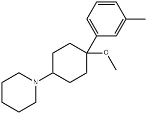 1-(4-Methoxy-4-m-tolylcyclohexyl)piperidine Struktur