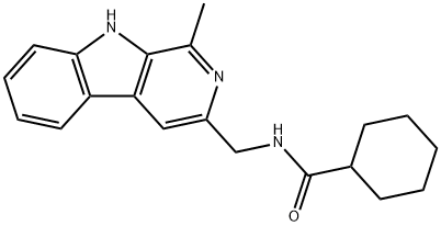 N-(1-Methyl-9H-pyrido[3,4-b]indol-3-ylmethyl)cyclohexanecarboxamide Structure