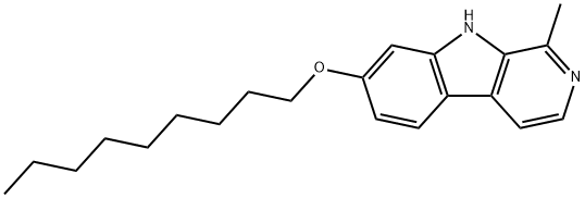 1-メチル-7-ノニルオキシ-9H-ピリド[3,4-b]インドール 化学構造式