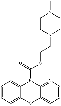 10H-Pyrido[3,2-b][1,4]benzothiazine-10-carboxylic acid 2-(4-methylpiperazino)ethyl ester 结构式