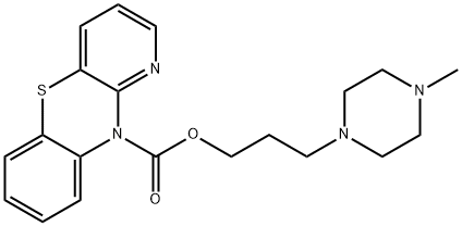 10H-ピリド[3,2-b][1,4]ベンゾチアジン-10-カルボン酸3-(4-メチルピペラジノ)プロピル 化学構造式