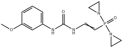 Bis(1-aziridinyl)[2-[3-(3-methoxyphenyl)ureido]vinyl]phosphine oxide Struktur