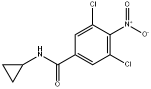 N-Cyclopropyl-3,5-dichloro-4-nitrobenzamide Struktur