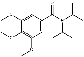 N,N-ジイソプロピル-3,4,5-トリメトキシベンズアミド 化学構造式