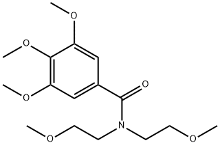 N,N-ビス(2-メトキシエチル)-3,4,5-トリメトキシベンズアミド 化学構造式