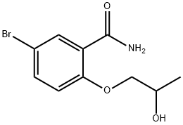 5-Bromo-2-(2-hydroxypropoxy)benzamide Struktur