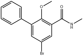 5-Bromo-2-methoxy-N-methyl-3-phenylbenzamide 结构式