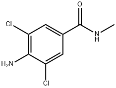 4-アミノ-3,5-ジクロロ-N-メチルベンズアミド 化学構造式