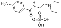 4-アミノ-N-[2-(ジエチルアミノ)エチル]ベンズアミド/硫酸,(1:x) 化学構造式
