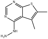 (5,6-二甲基-噻吩[2,3-D]嘧啶-4-基)-肼 结构式