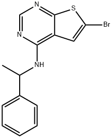 (6-broMo-thieno[2,3-d]pyriMidin-4-yl)-(1-phenyl-ethyl)-aMine Struktur