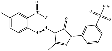 3-[4,5-dihydro-3-methyl-4-[(4-methyl-2-nitrophenyl)azo]-5-oxo-1H-pyrazol-1-yl]benzenesulphonamide 结构式